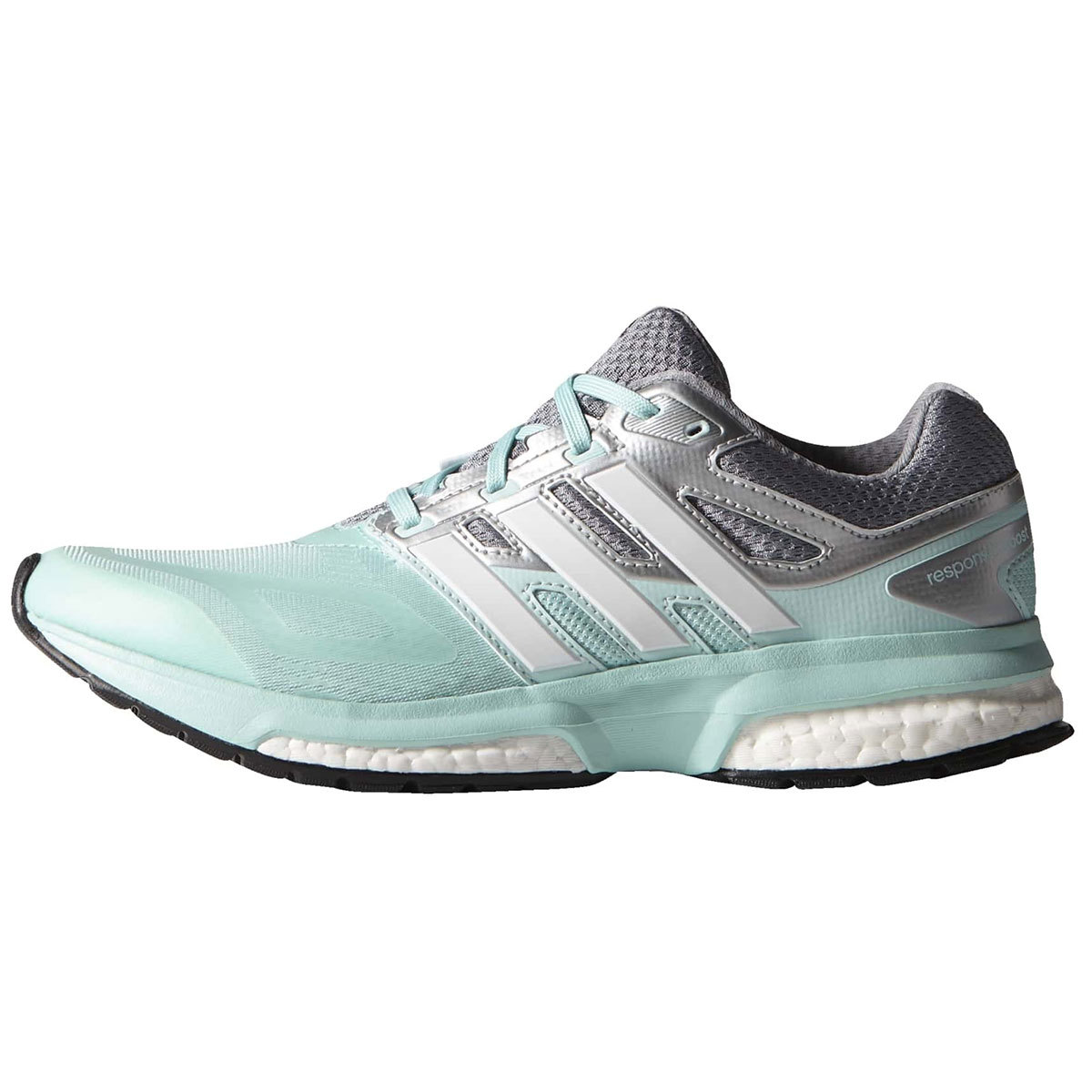 Adidas Women's Response Boost Running Shoes - Green, 6