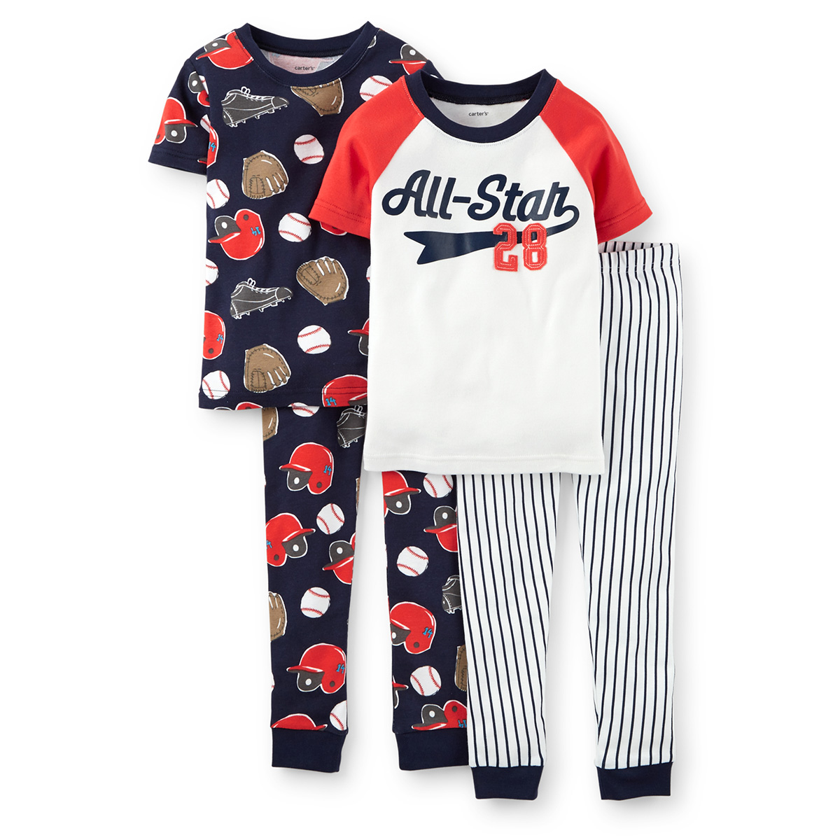 Carter's Toddler Boys' 4-Piece All Star Pajama Set - Various Patterns, 4T