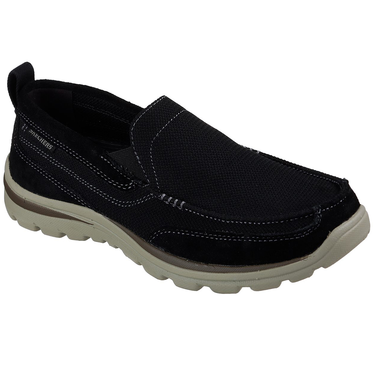 Skechers Men's Relaxed Fit: Superior- Milford Slip-On Shoes - Black, 9.5