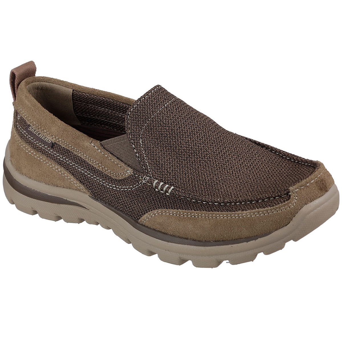 Skechers Men's Relaxed Fit: Superior- Milford Slip-On Shoes - Brown, 13