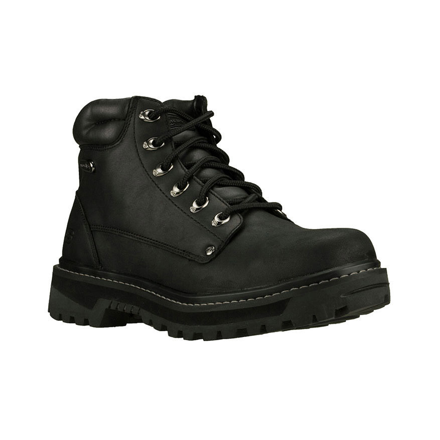 Skechers Men's Pilot Boots, Wide Width - Black, 14