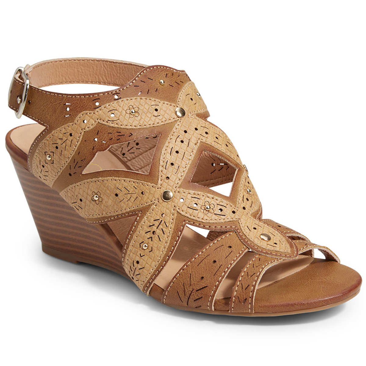 XOXO Women's Shani Wedge Sandals - Bob 