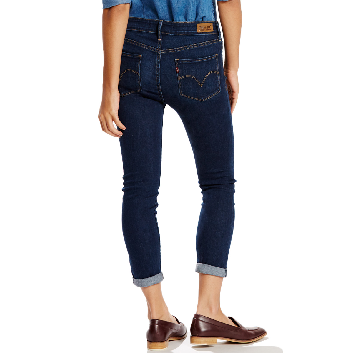 levi's mid rise skinny crop