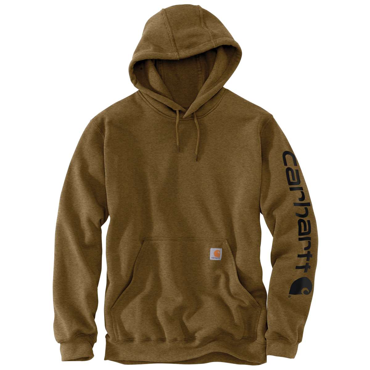 Carhartt Men's Midweight Hooded Logo Sweatshirt - Brown, S