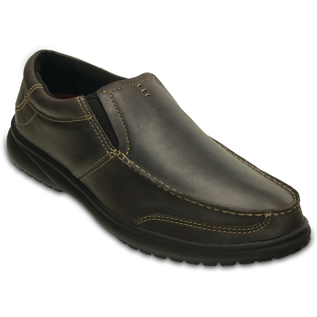 crocs leather loafers