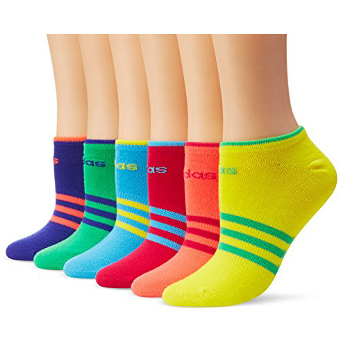 Adidas Women's Superlite No-Show Socks, 6-Pack - Red, 9-11