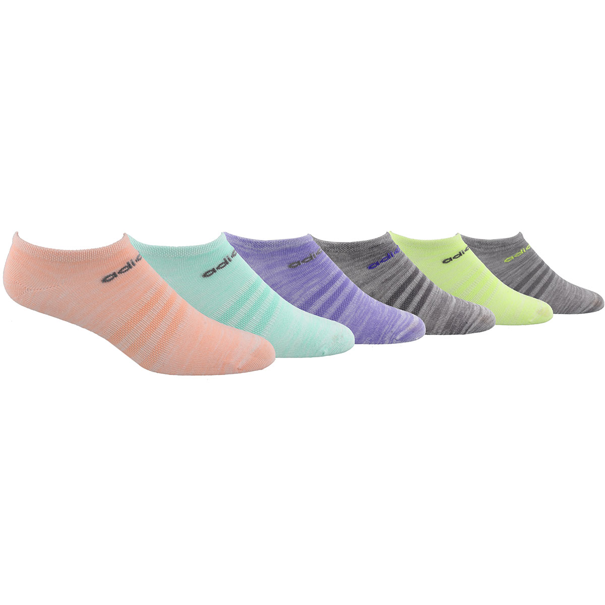 Adidas Women's Superlite No-Show Socks, 6-Pack - Various Patterns, 9-11