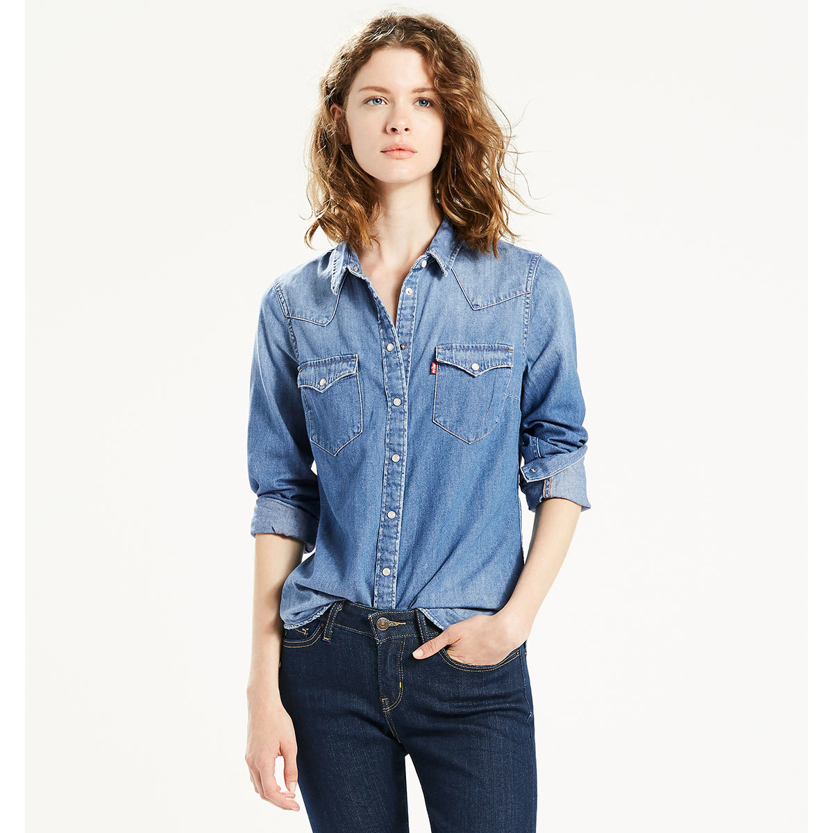 levi's denim shirt women's