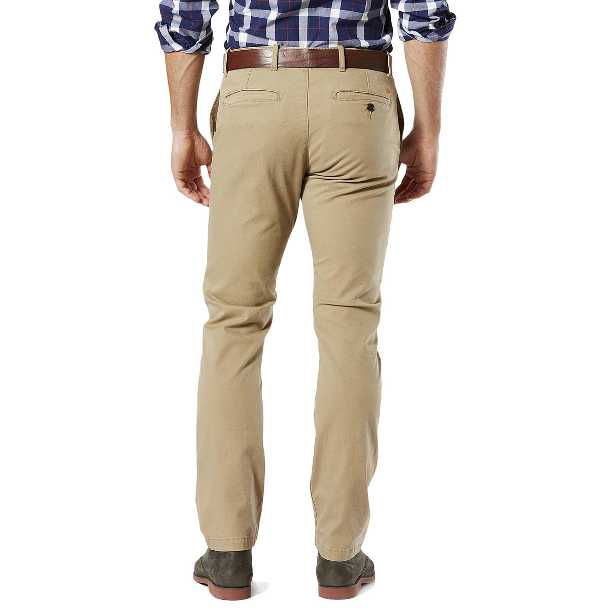 Slim Tapered Fit Washed Khaki Pants 