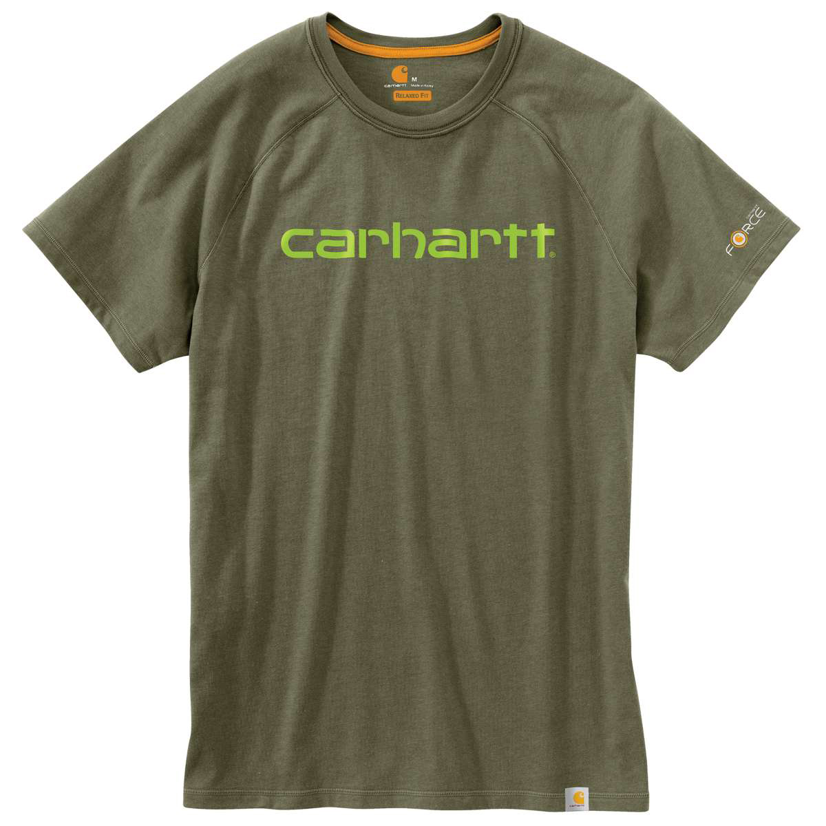 Carhartt Men's Force Cotton Delmont Graphic Short-Sleeve Tee - Green, XL
