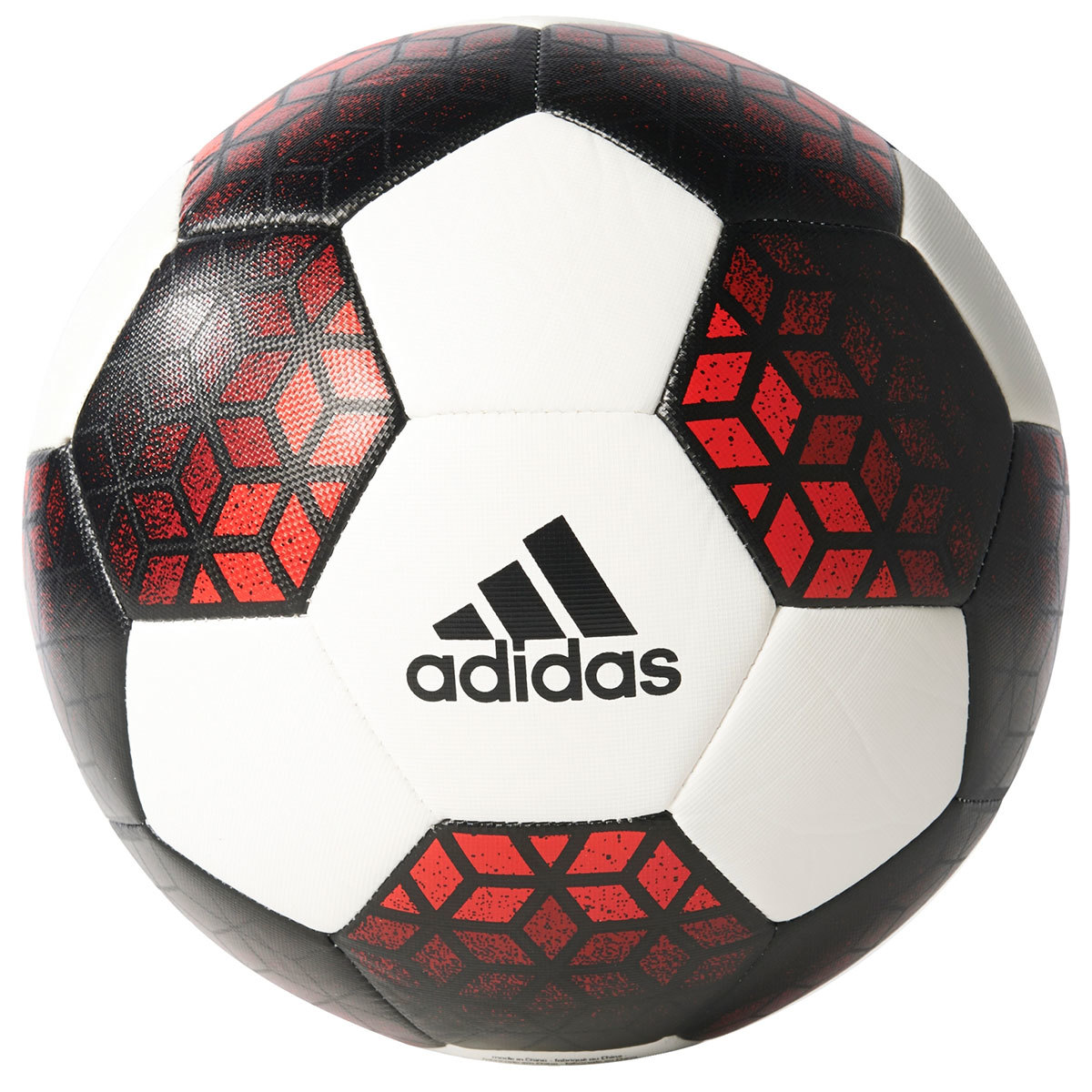 red and black adidas soccer ball