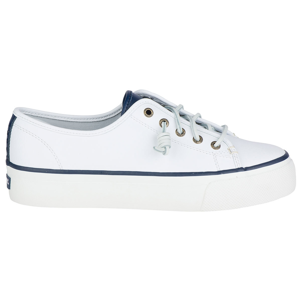 sperry women's white leather sneakers