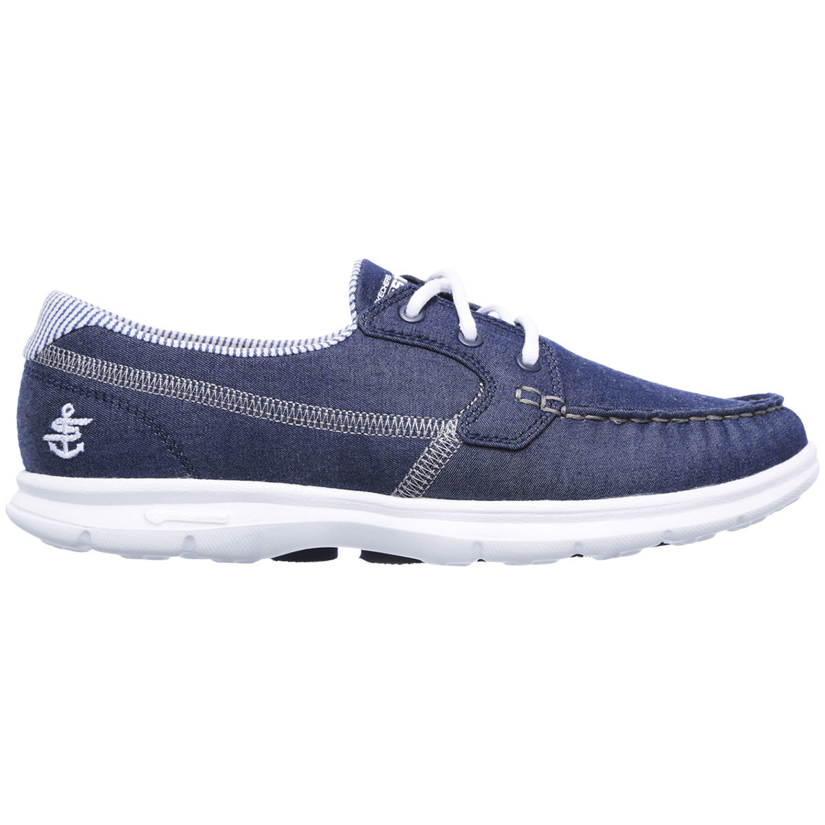 Go Step- Indigo Boat Shoes, Denim 