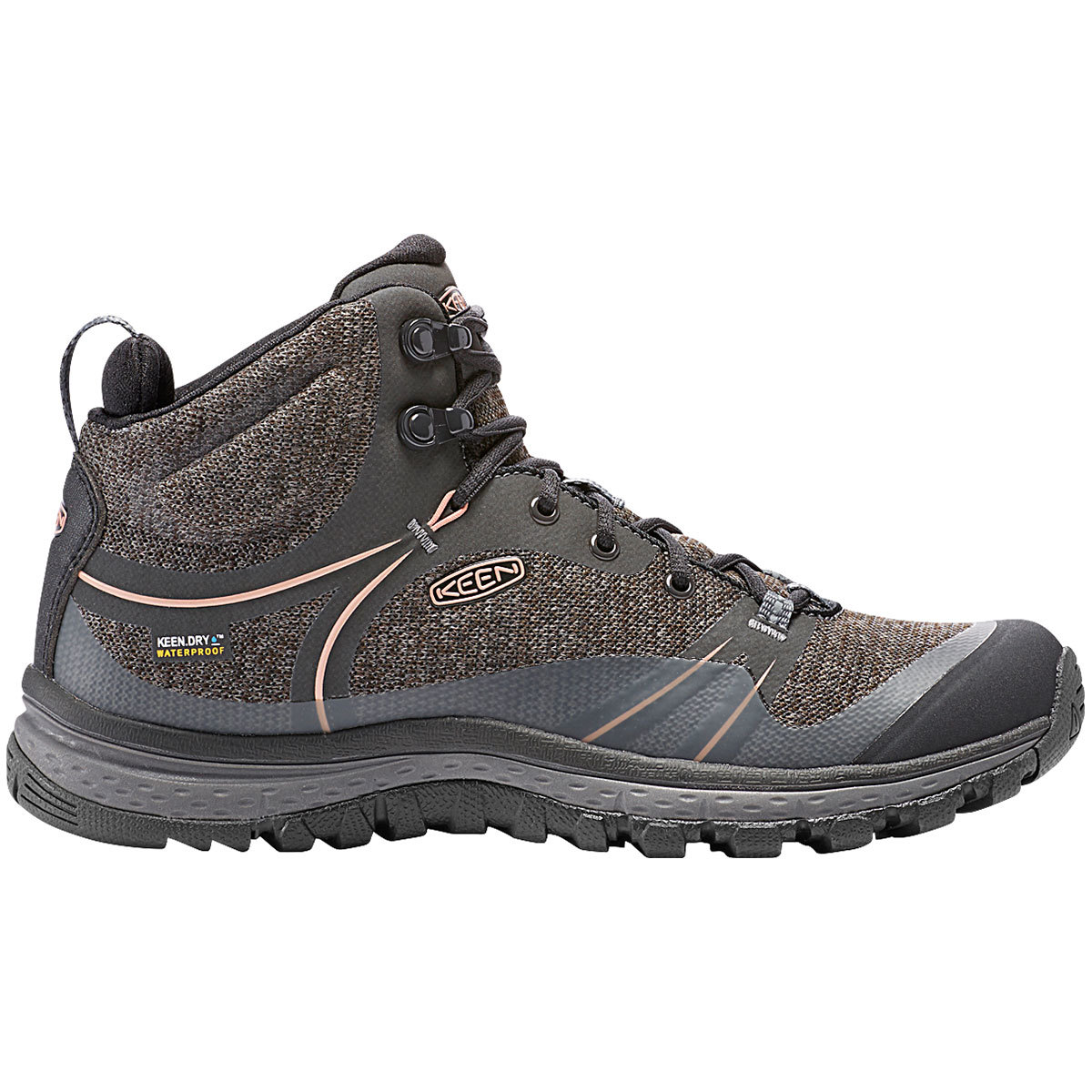 Keen Women's Terradora Mid Waterproof Hiking Boots, Raven - Black, 8.5