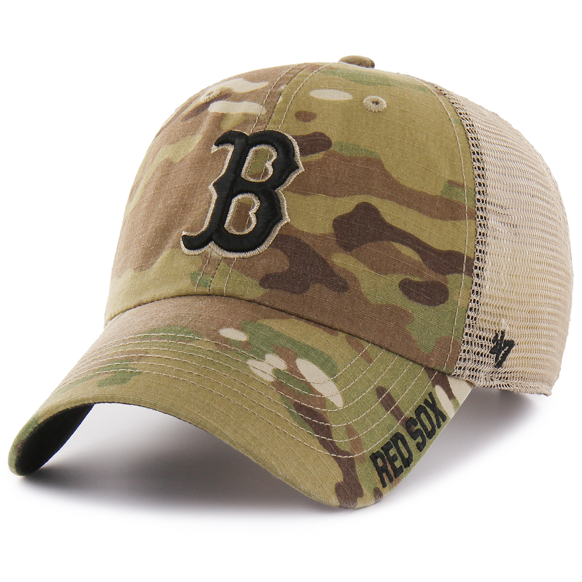 47 Men's Boston Red Sox Camo Camo Trucker Hat