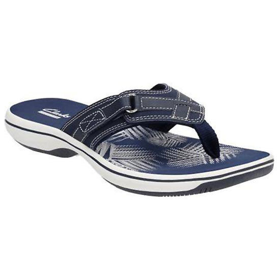 Clarks Women's Breeze Sea Flip-Flops, Navy - Blue, 9