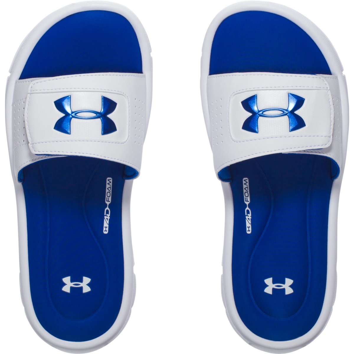 blue under armour slides