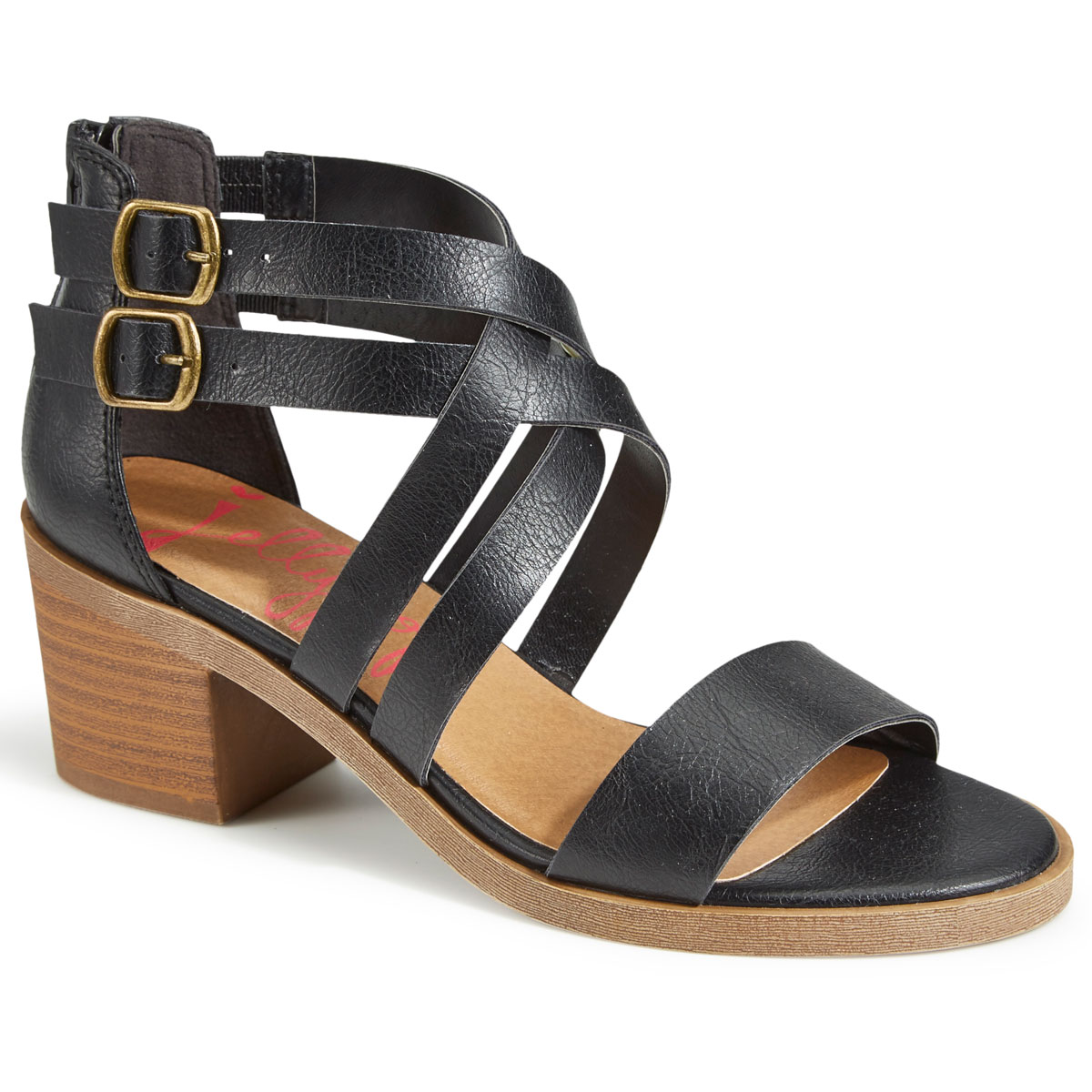 jellypop black sandals