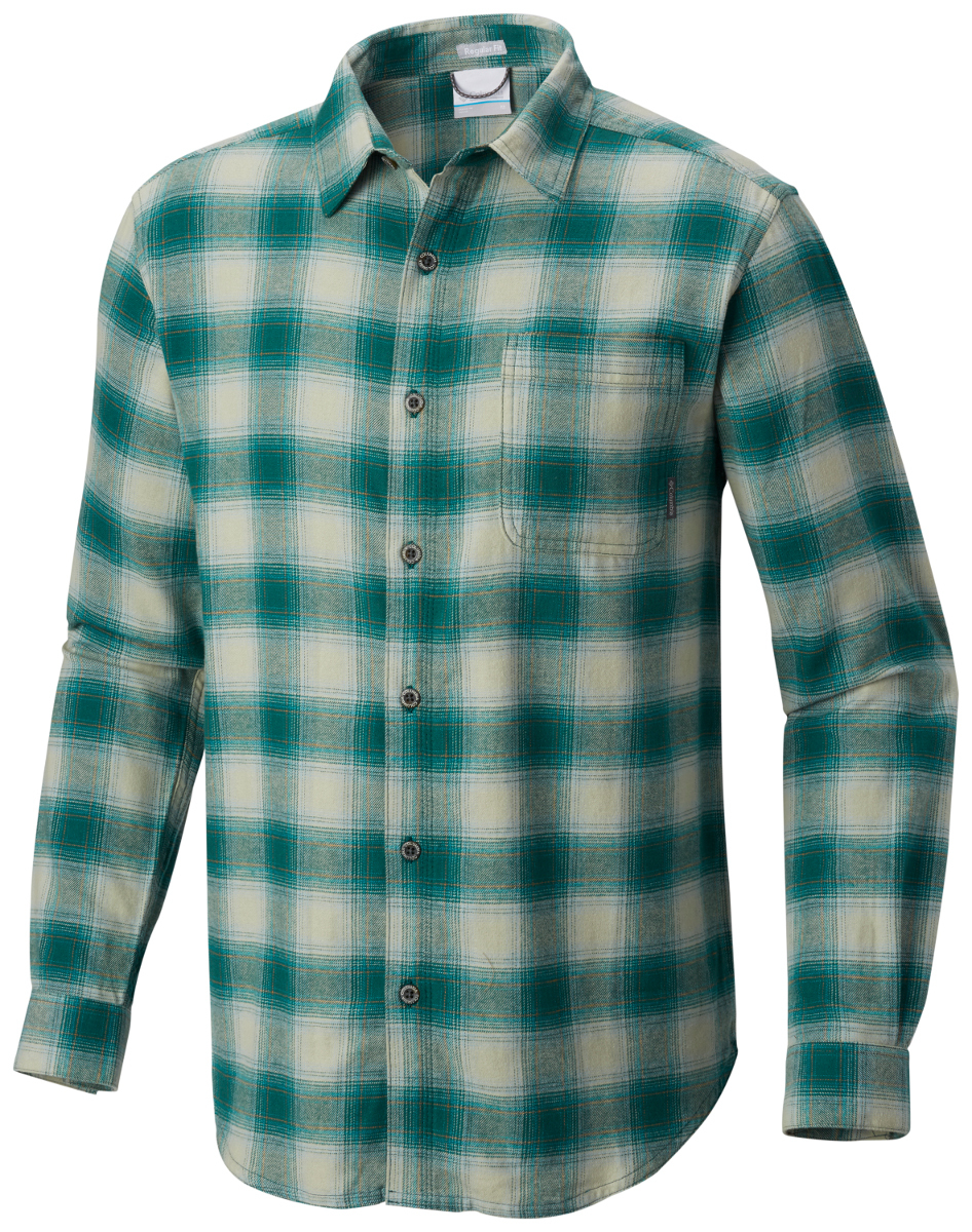 Columbia Men's Boulder Ridge Long-Sleeve Flannel Shirt - Green, XL