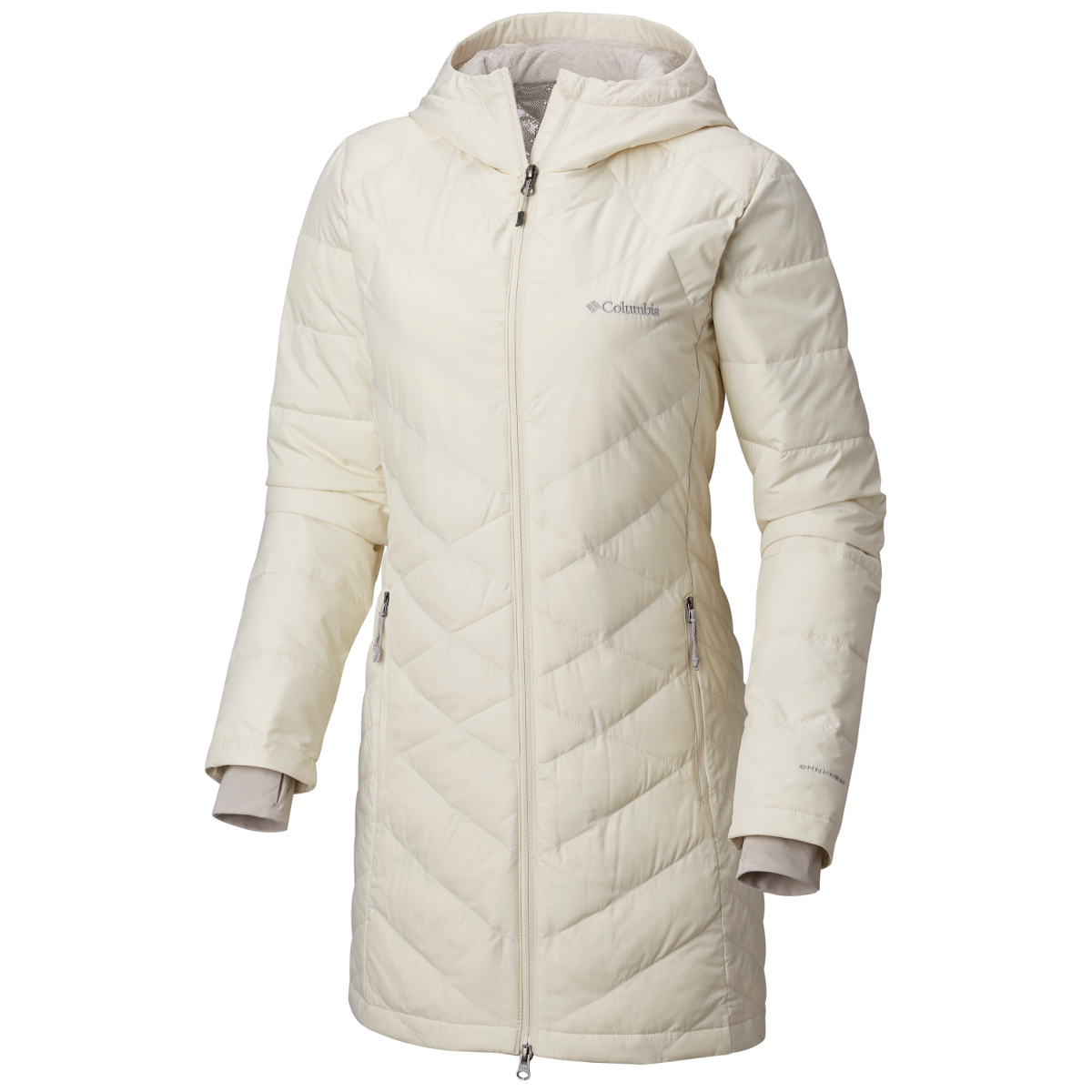 Columbia Women's Heavenly Long Hooded Jacket - White, XL