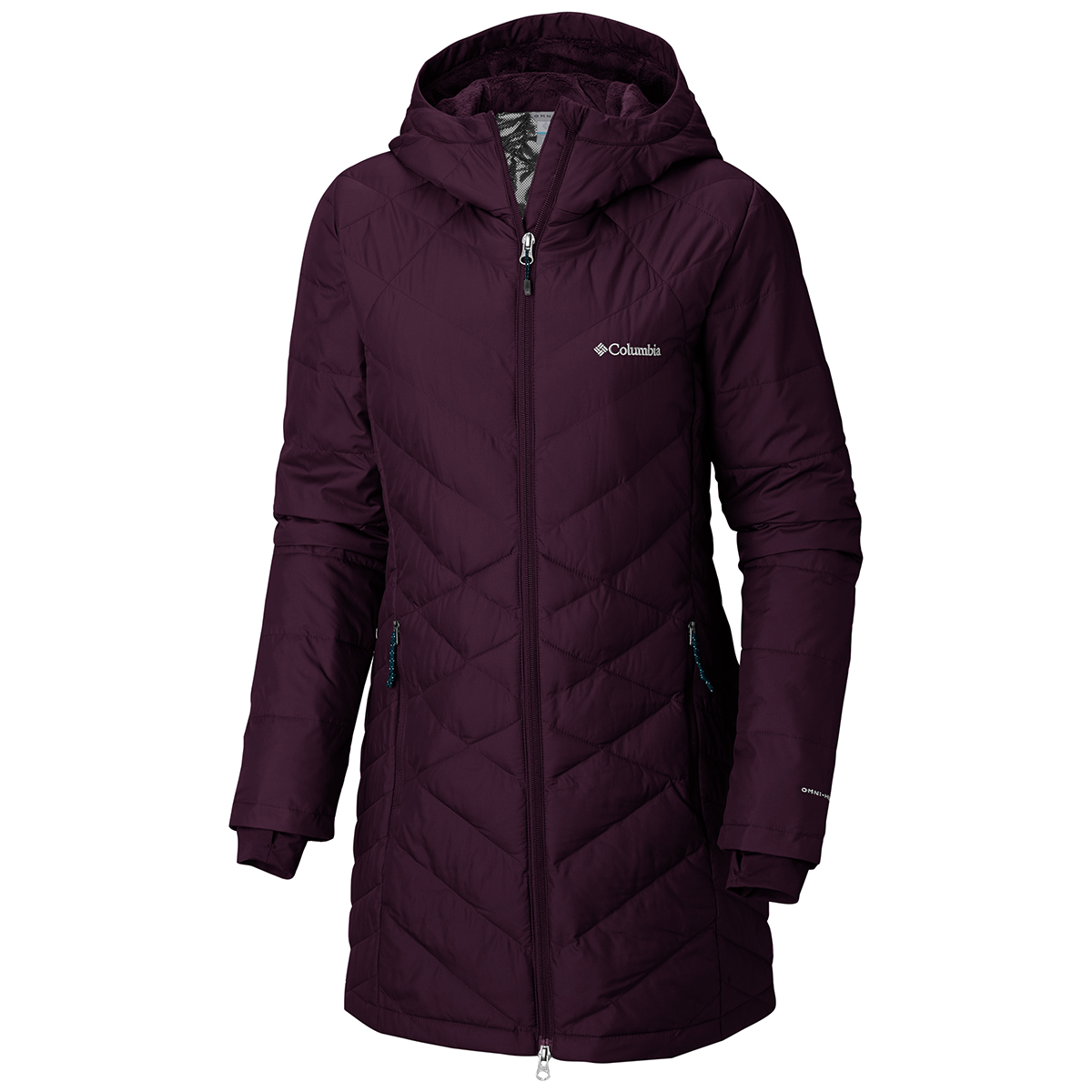 Columbia Women's Heavenly Long Hooded Jacket - Purple, L