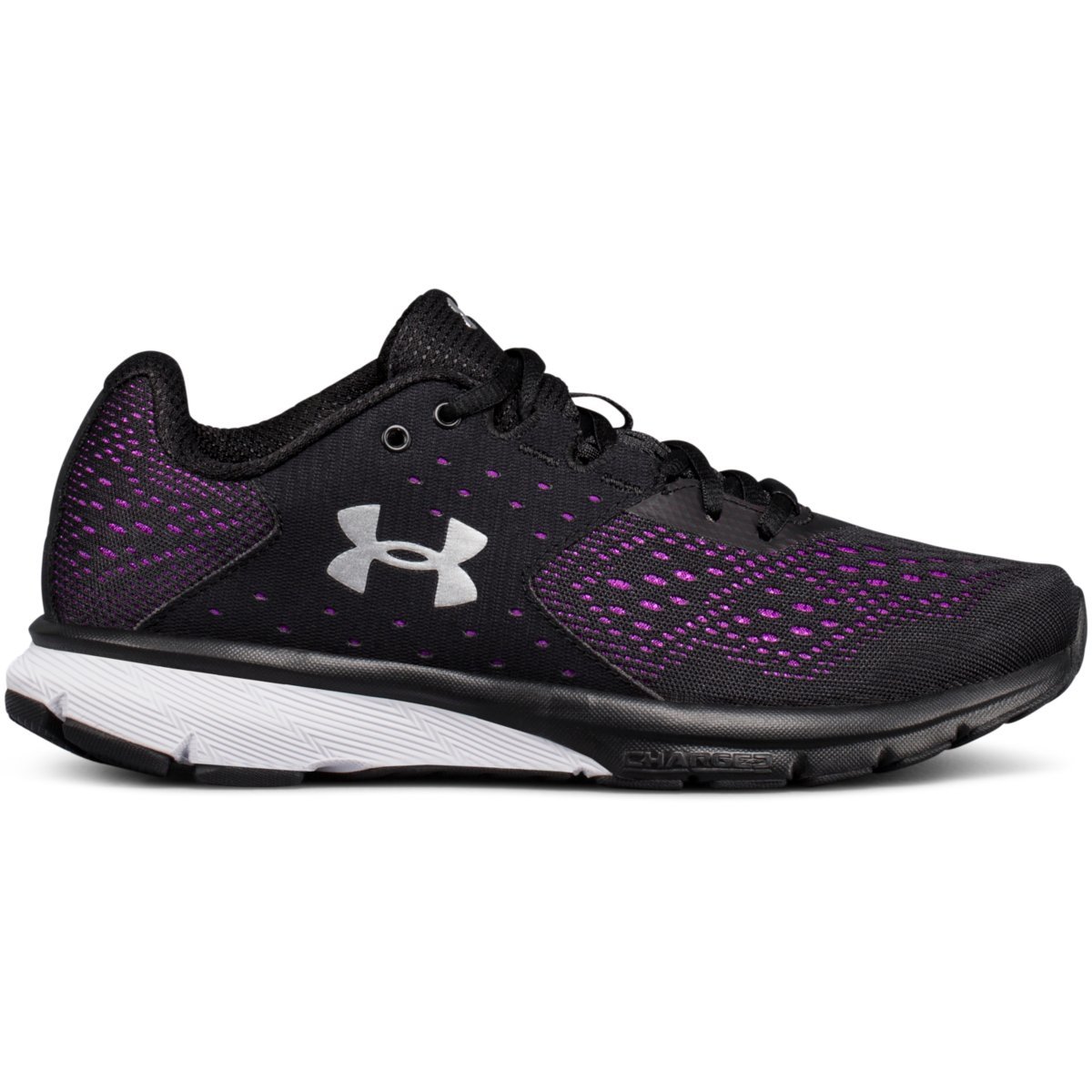 black and purple under armour shoes