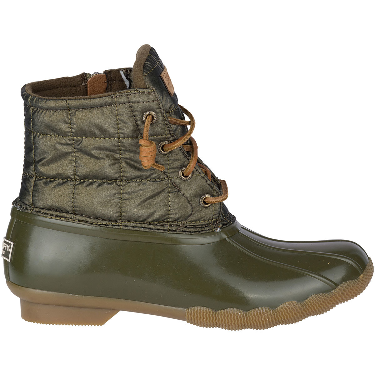 sperry saltwater shiny quilted waterproof boot