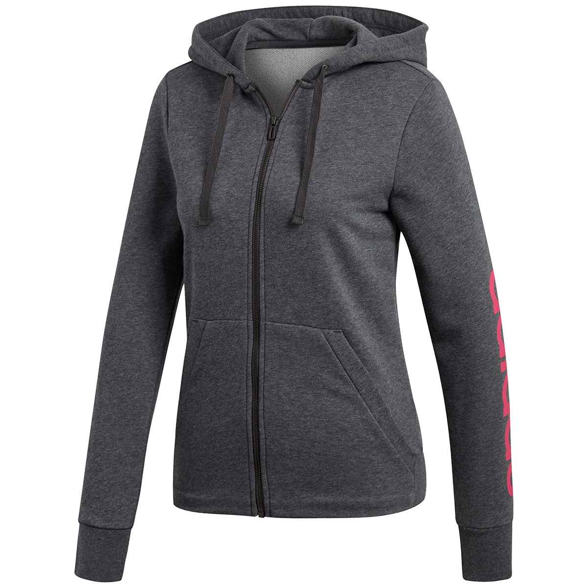 Adidas Women's Essentials Linear Full-Zip Hoodie - Black, S