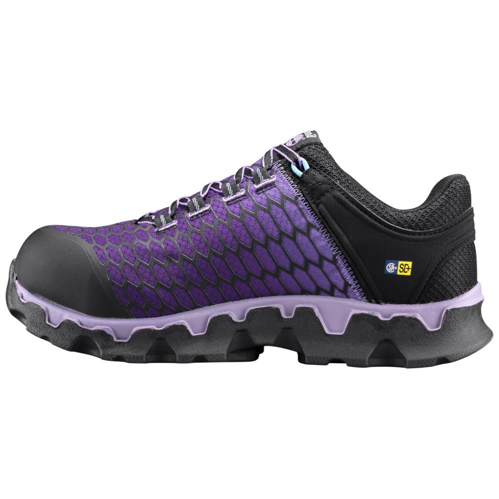 Timberland Pro Women's Powertrain Sport Sd+ Alloy Toe Work Shoes, Lavender - Black, 10