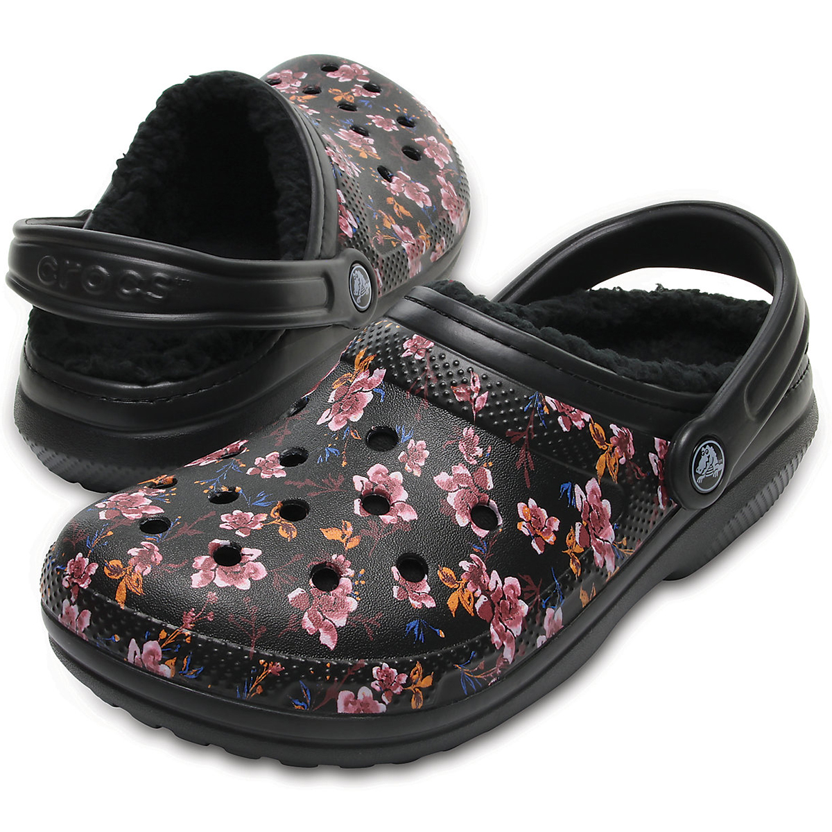 floral crocs