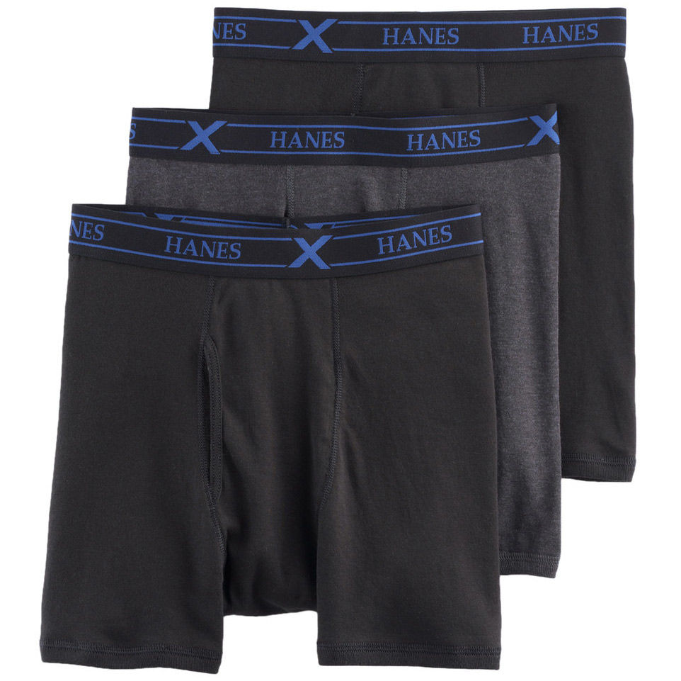 Hanes Men's Ultimate X-Temp Trunks, 3-Pack - Black, XL