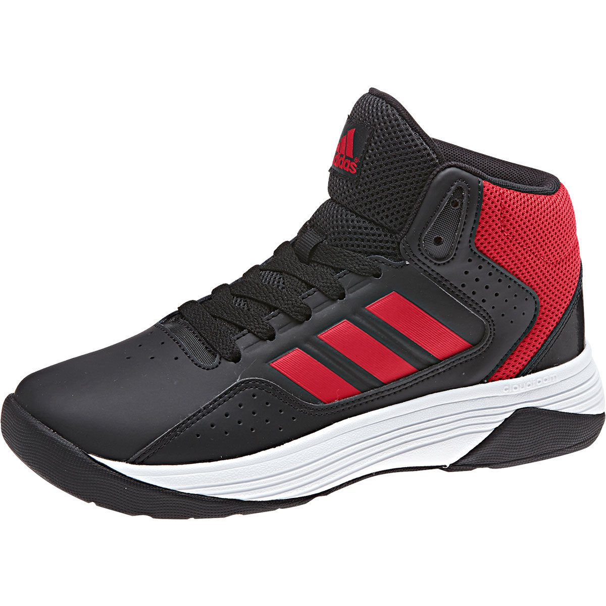 Adidas black and store red basketball shoes