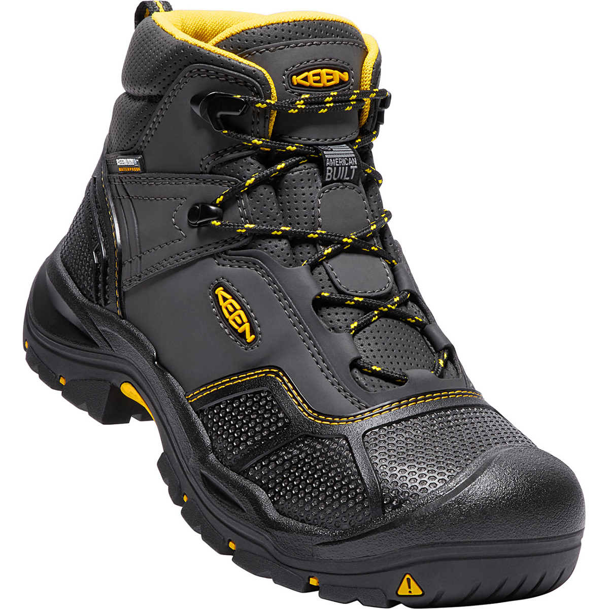 Keen Men's Logandale Waterproof Steel Toe Boot - Black, 11.5