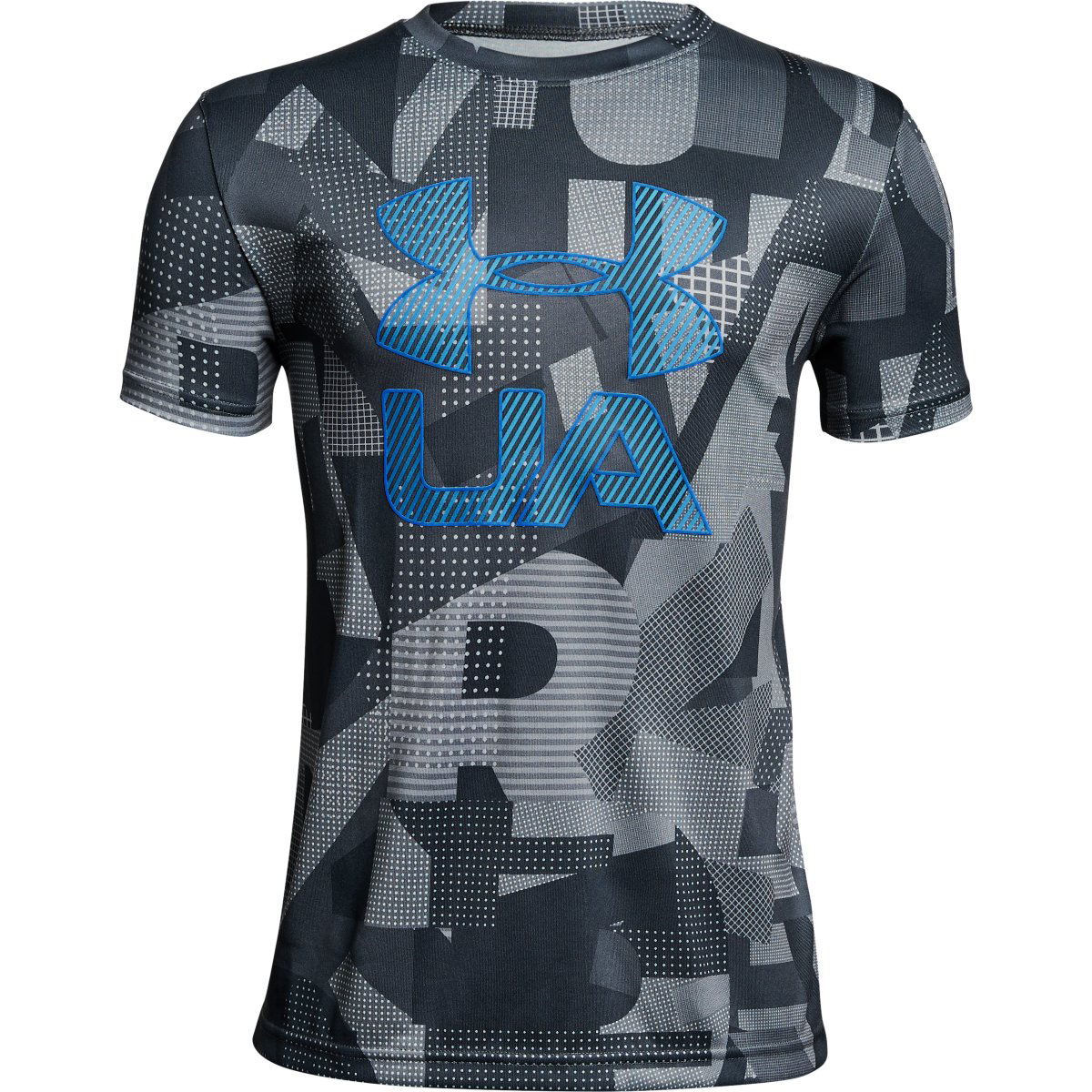 Under Armour Big Boys' Printed Crossfade Short-Sleeve Tee - Black, S