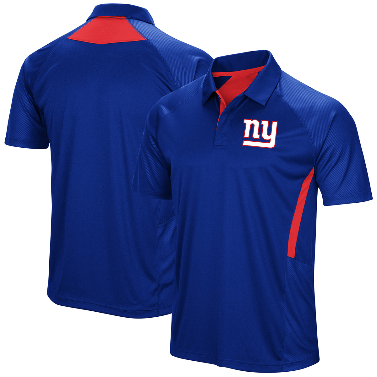 New York Giants Men's Game Day Club Poly Short-Sleeve Polo Shirt - Blue, L