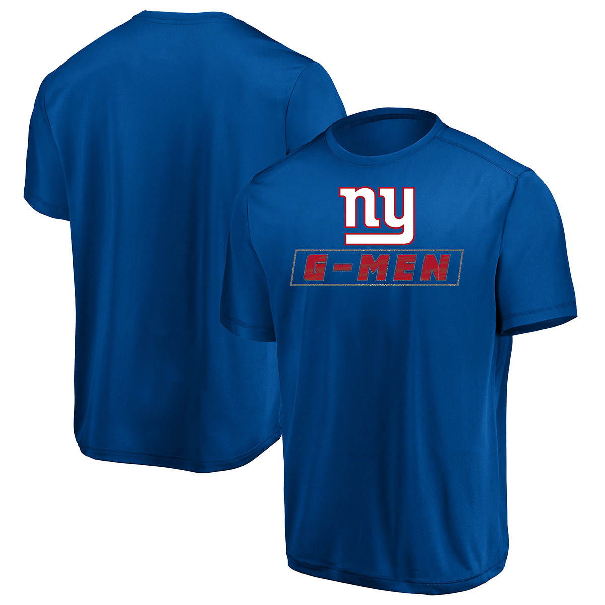 New York Giants Men's Edge Rush Poly Short-Sleeve Tee - Blue, XL