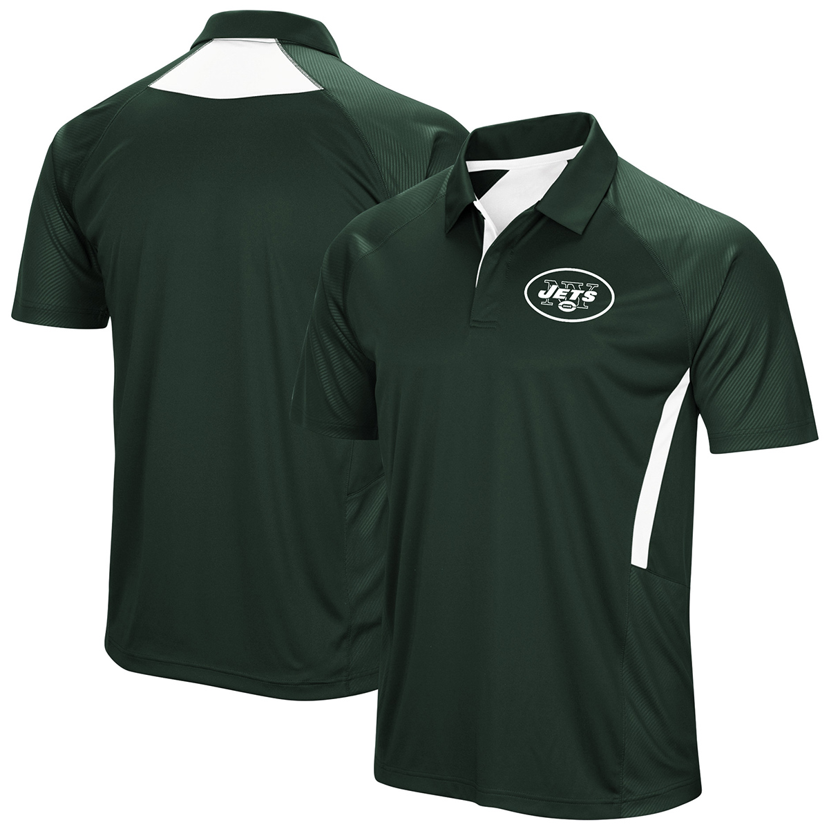 New York Jets Men's Game Day Club Poly Short-Sleeve Polo Shirt - Green, XL