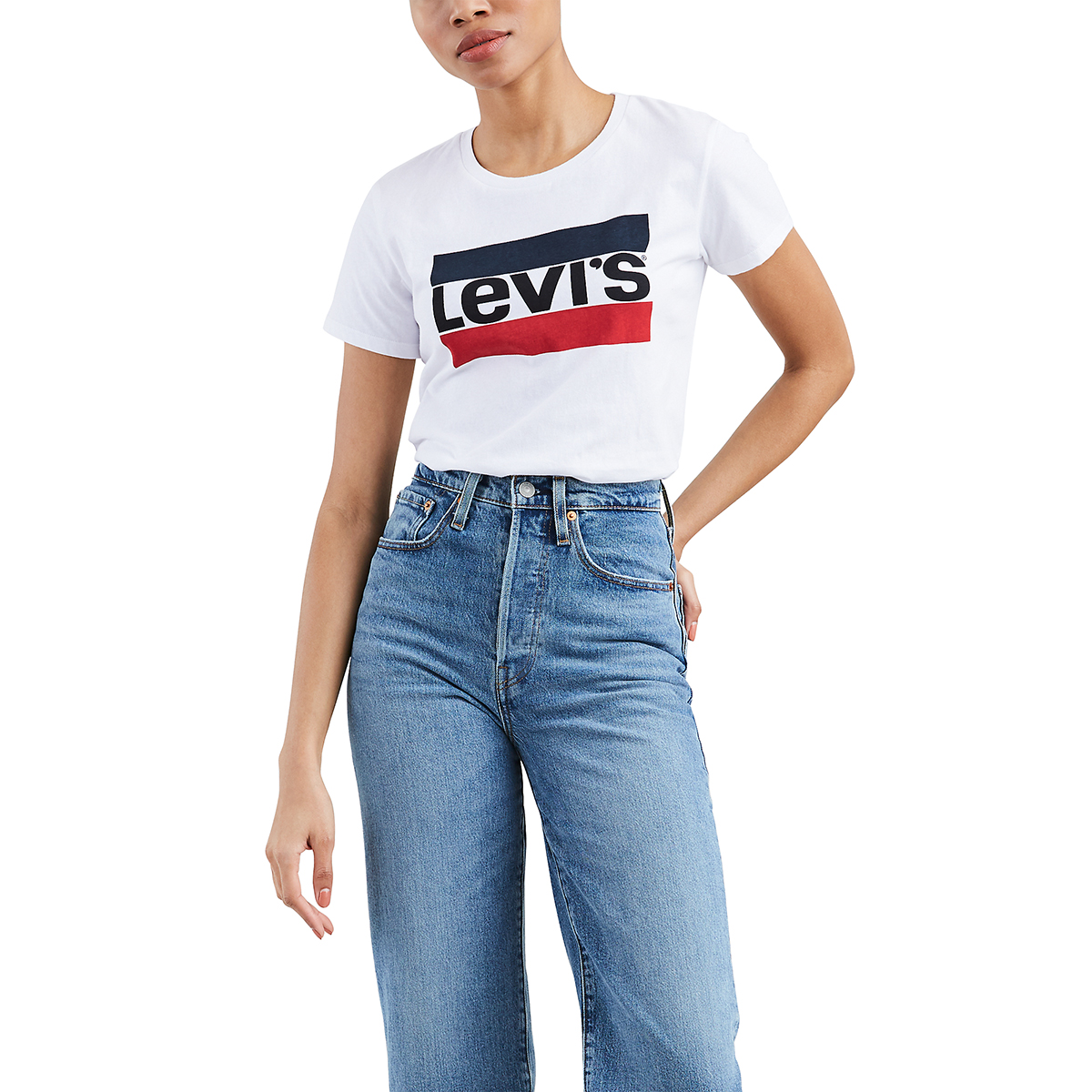 Levi's Women's Perfect Graphic Tee - White, S