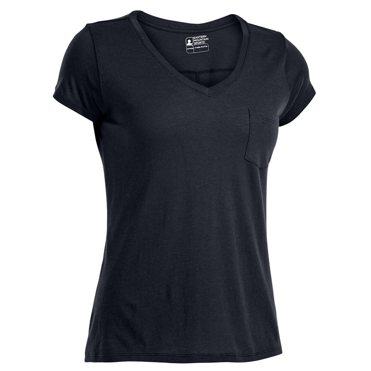 Ems Women's Serenity V-Neck Short-Sleeve Pocket Tee - Black, S