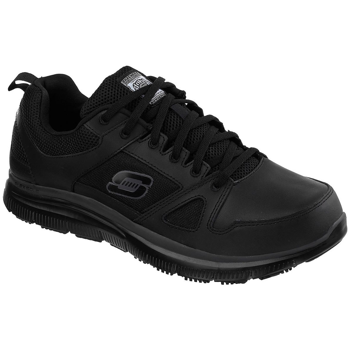 Skechers Men's Work Relaxed Fit: Flex Advantage Sr Work Shoes - Black, 8.5