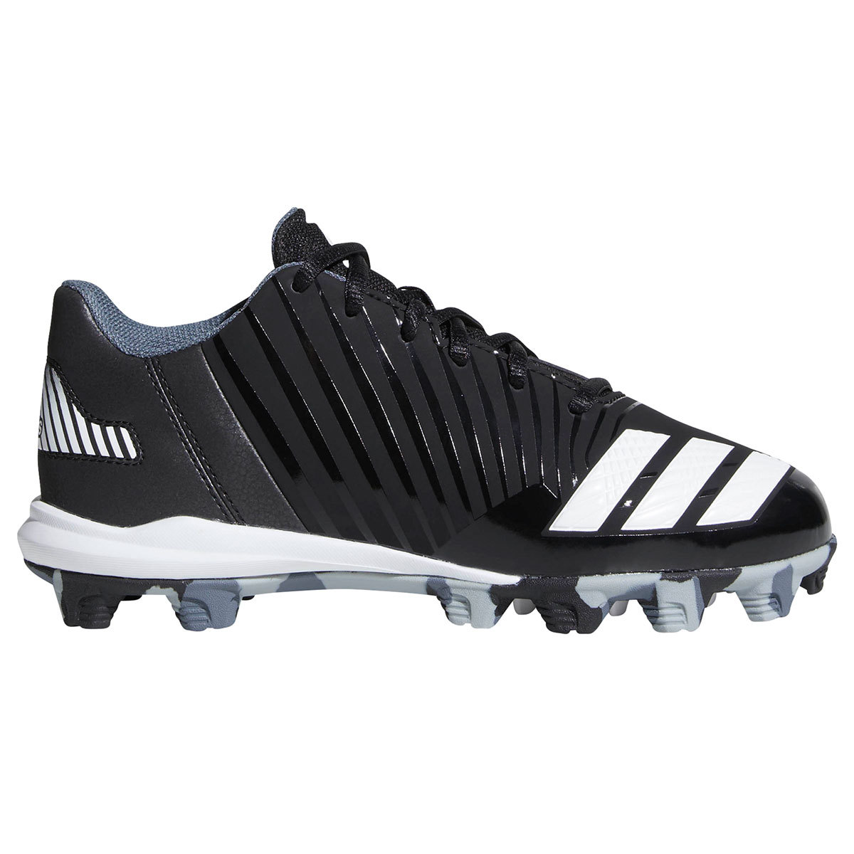 Adidas Kids' Icon Molded Baseball Cleats - Black, 2.5