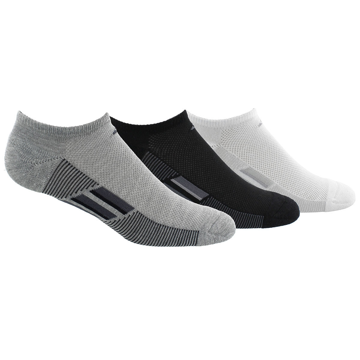 Adidas Women's Climacool Superlite Stripe No-Show Socks, 3-Pack