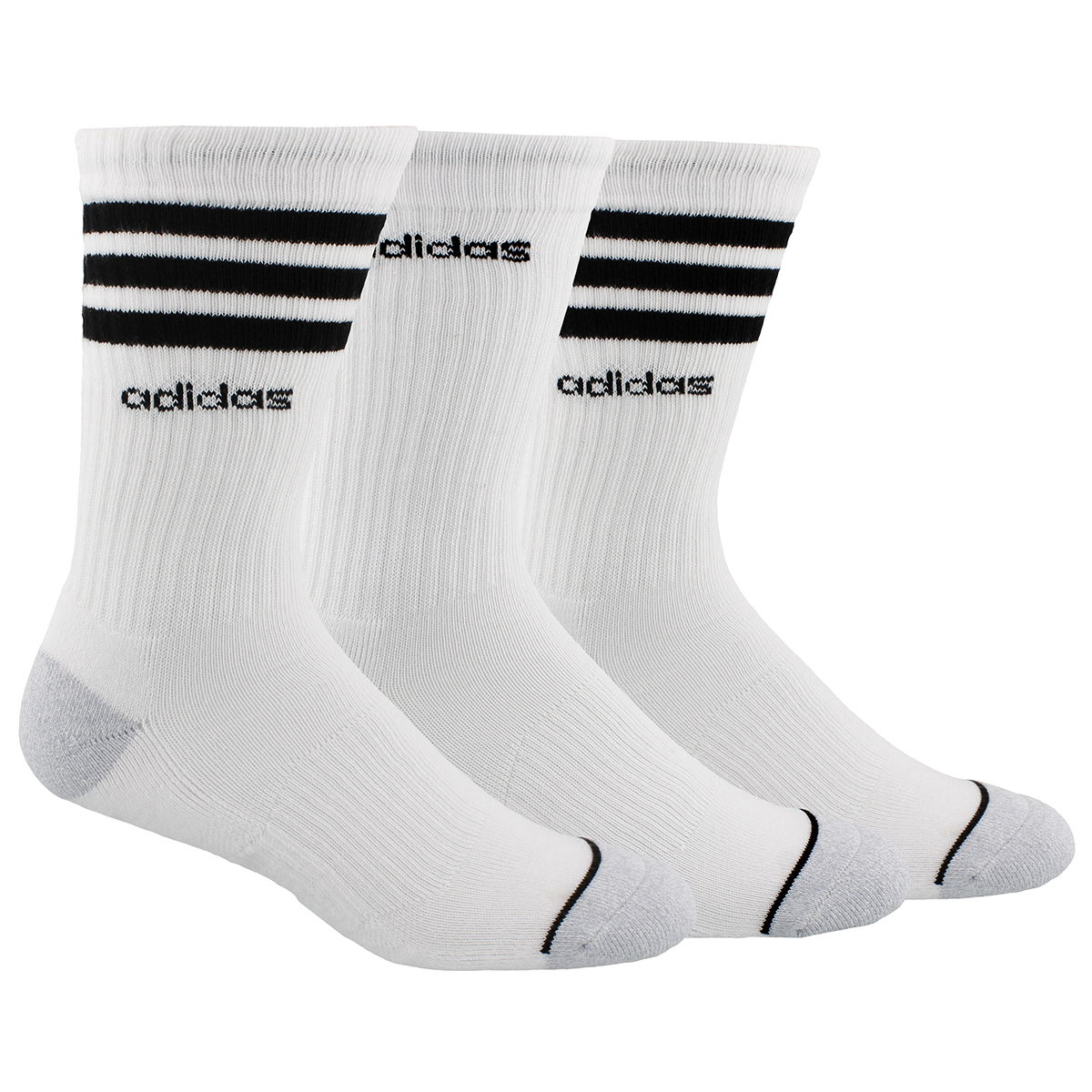 Adidas Men's Cushioned Color Crew Socks, 3-Pack - White, 10-13