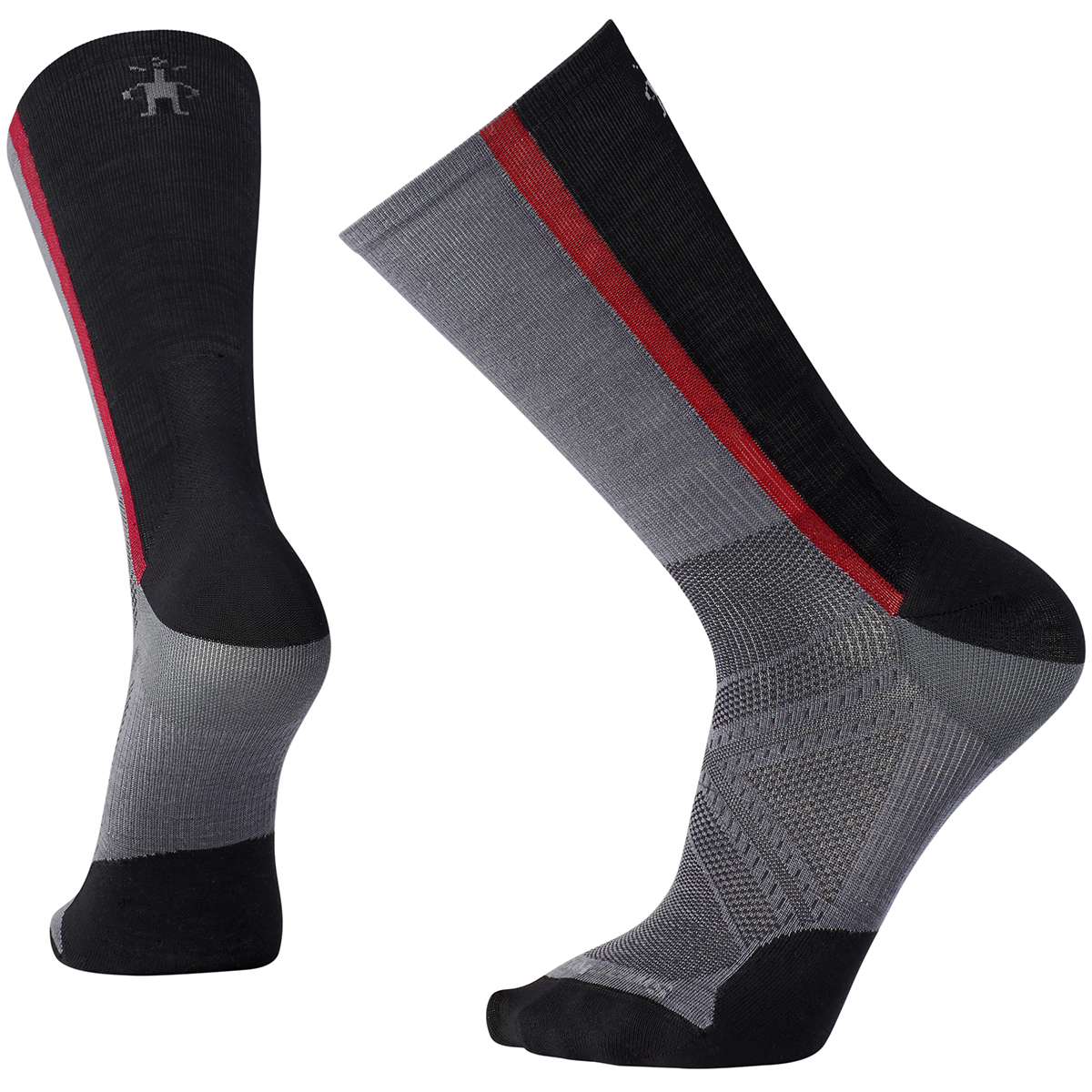 Smartwool Men's Phd Cycle Ultra Light Pattern Crew Socks - Black, XL