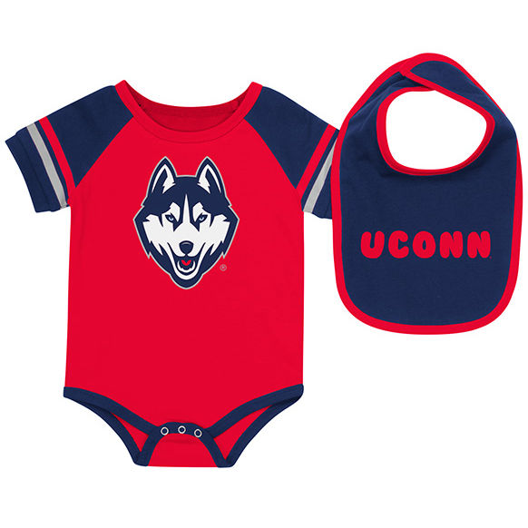 Uconn Infant Boys' Roll Out Onesie And Bib Set