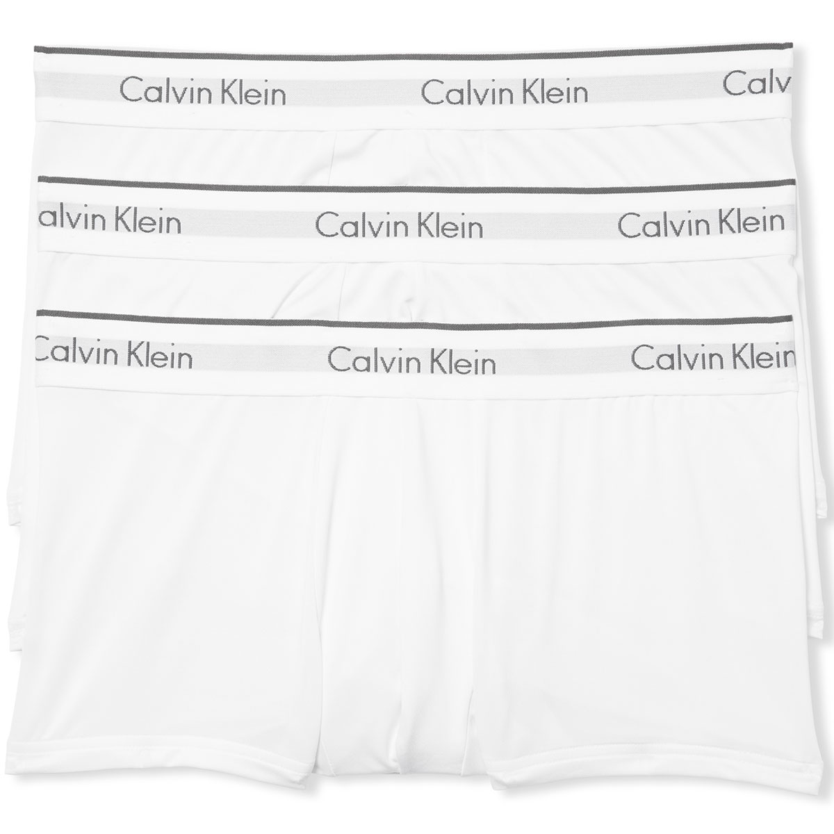 Calvin Klein Men's Stretch Microfiber Low-Rise Trunks, 3-Pack