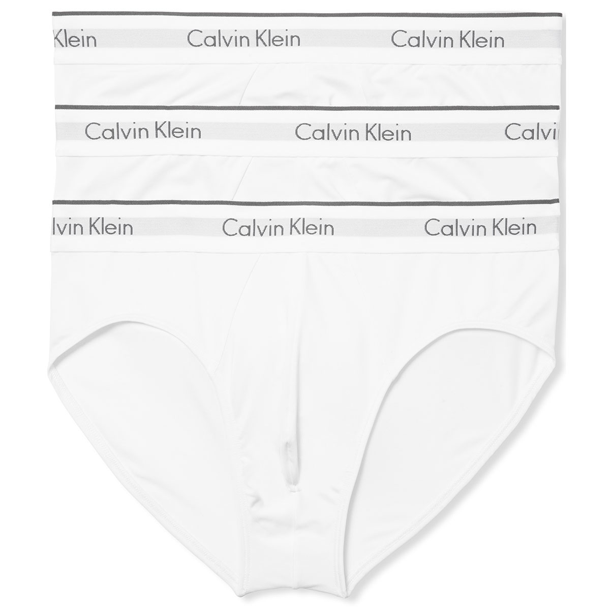 Calvin Klein Men's Stretch Microfiber Hip Briefs, 3-Pack