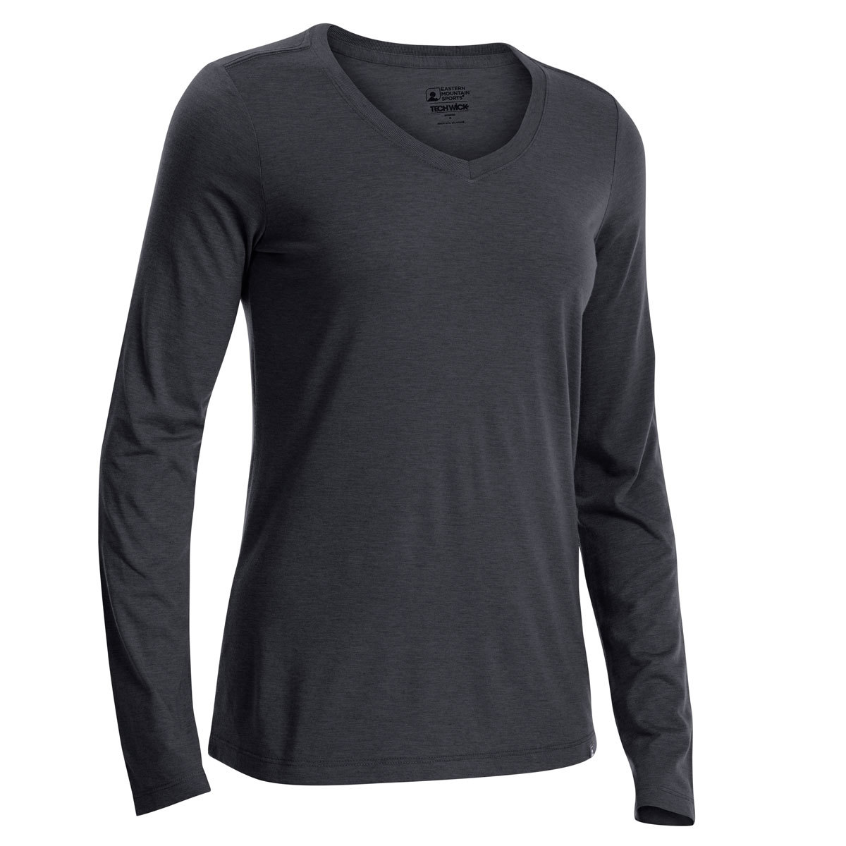 Ems Women's Techwick Vital V-Neck Long-Sleeve Tee - Black, XS