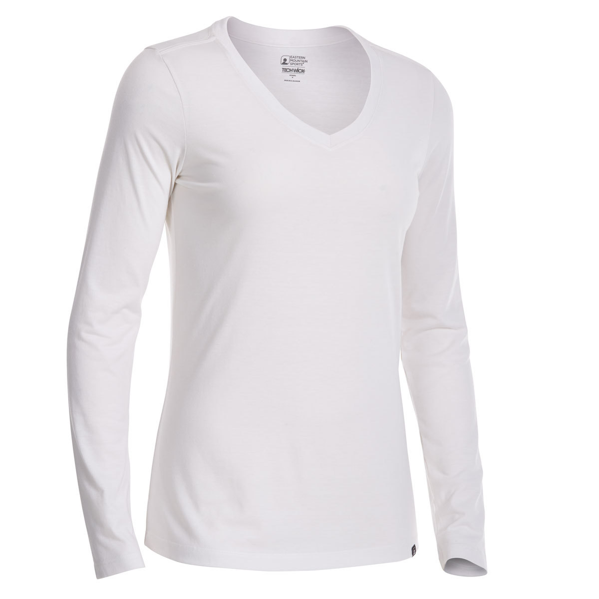 Ems Women's Techwick Vital V-Neck Long-Sleeve Tee - White, XS