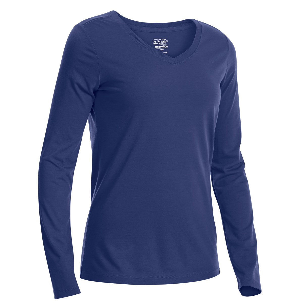 Ems Women's Techwick Vital V-Neck Long-Sleeve Tee - Blue, XS